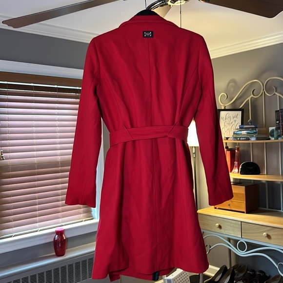 Calvin Klein Red Wool Coat - Picture 6 of 8